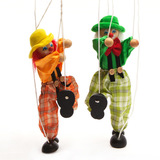 拉线外贸玩偶 可爱小丑提线木偶儿童玩具 亲子早教益智玩具包邮