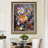 精准印花十字绣威廉姆斯客厅新款小幅欧式花卉油画系列满绣十字绣