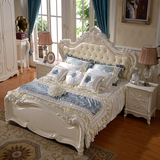 皇朝家具 欧式床 双人床1.8米 欧式家具 实木床 真皮床 婚床