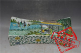 古董古玩老瓷器收藏 大清康熙年制五彩素三彩人物故事纹瓷枕