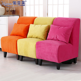 美菲莱创意布艺小户型沙发简约现代客厅时尚彩色布艺沙发单人沙发