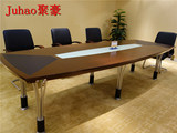 新款3.6米简约现代办公油漆 实木会议桌贴皮小型开会桌烤漆洽谈桌