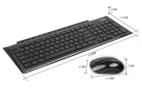 雷柏8200P无线键盘鼠标套装多媒体键鼠件烤漆舒适静音无声USB键盘