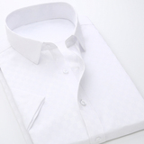 白衬衫男短袖职业装工作服上班正装商务纯棉夏季修身大码半袖衬衣