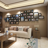 客厅实木照片墙 创意欧式相片墙 大尺寸相框墙组合文化墙
