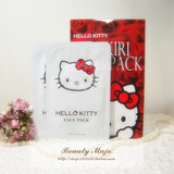 日本HELLO KITTY凯蒂猫保湿补水面膜 猫脸图案 玫瑰限定款2枚入