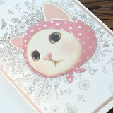 韩国超人气可爱猫咪大本绘图本减压解压填色书成人涂色书画画书t