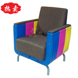 时尚单人沙发网吧咖啡厅沙发网鱼网咖沙发电脑椅卡座沙发糖果椅