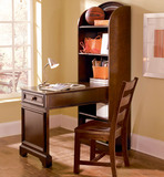 书桌带书柜 欧式实木家具 纯实木 电脑桌 厂家直销 美式定制家具