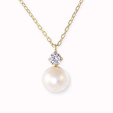 现货日本代购tsutsumi10K金 高贵轻奢典雅闪钻淡水珍珠项链锁骨链