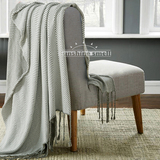 秋冬美式乡村秋冬针织盖毯 纯棉沙发毯 毛毯 航空毯 空调盖毯披肩