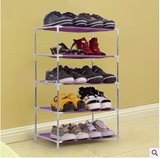 居家实用简易多功能鞋架自由组装DIY鞋柜无纺布五层大容量鞋架