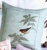 夕の绣▍十字绣图纸打印高质量彩喷 抱枕-小鸟与罂粟