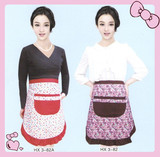 韩版时尚可爱女士半身厨房围裙防水防油餐厅工作服可定制两件包邮