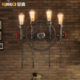 美式复古壁灯 loft工业壁灯 创意个性餐厅酒吧壁灯 铁艺水管壁灯