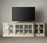 特价新古典电视柜法式外贸出口美式乡村复古家具样板房实木电视柜