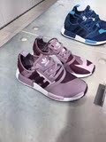 韩国代购adidas三叶草NMD全球限量版跑步鞋迷彩紫色蓝色包邮