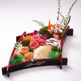 日式寿司桶刺身盘寿司盆料理盘生鱼桶寿司盘子ABS密胺日式餐具