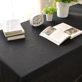 棉麻台布 简约现代时尚纯色 黑色盖布 西餐咖啡厅桌布 可定制