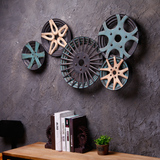 loft创意酒吧壁挂复古墙上挂件工业风咖啡厅墙面铁艺齿轮软装饰品