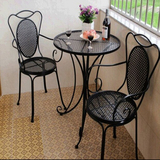 欧式铁艺桌椅三件套组合 阳台 室外庭院 客厅茶几休闲桌椅 咖啡桌