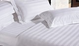 厂家直销棉布100%纯棉涤棉段条加密白布宾馆酒店医院用床单布料