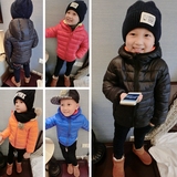 15新款韩版冬装儿童装男童纯色羽绒棉棉服夹克棉衣外套潮宝宝棉袄