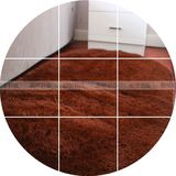 椭圆形卧室地毯长毛绒床边地毯床前毯家用客厅茶几地毯地垫可定制