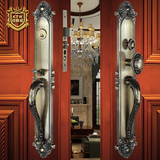 铠铜威中式全铜仿古大门锁青古铜别墅双开门锁美式纯铜复古木门锁