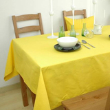 纯黄色桌布台布餐桌布茶几布纯棉布艺长方形简约欧式时尚包邮