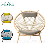 CIRCLE CHAIR 实木圈圈椅创意休闲靠背躺椅现代午休椅设计师椅子