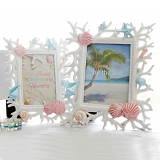 珊瑚相框树脂创意婚纱照片相框架摆台摆件画框7寸地中海结婚礼物