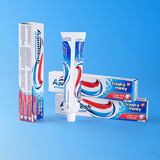意大利进口Aquafresh三色牙膏 含氟防蛀牙除口臭去黄去渍美白牙齿