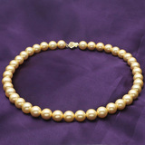 特价包邮 南洋金珠天然贝珠珍珠项链 正圆 高贵时尚 提升气质