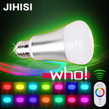 JIHISI 支持手机控制智能遥控调光 LED灯泡照明暖白