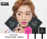 Stylenanda3CE迷你四方形便携式化妆镜红黑粉橘黄色包邮韩国正品
