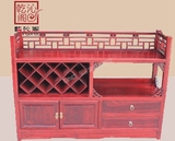明清古典中式实木红酒柜 红木储物餐边柜子 仿古家具