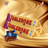瑞士进口巧克力 Toblerone瑞士三角牛奶含葡萄干巧克力100g*4组合
