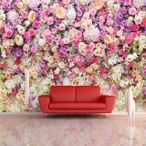 电视背景墙壁纸客厅卧室浪漫温馨定制壁画无缝3d立体田园花卉墙纸