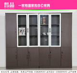 上海厂家直销办公室带锁木质板式文件柜对开书柜玻璃门整理柜资料