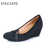 STACCATO/思加图秋季专柜同款时尚舒适浅口坡跟女单鞋ER905CQ5