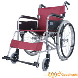 三贵miki轮椅 折叠 轻便铝合金机场便携残疾人代步车老人手推车