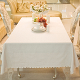 饭店酒店方形桌布布艺西餐厅酒店餐桌布台布餐桌布欧式白色桌布