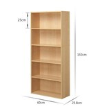 加长书柜子置物柜加宽收纳柜五层储物柜学生书架木质加高大号柜子