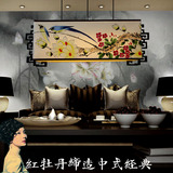 中式手绘布艺吊灯新古典铁艺客厅餐厅卧室书房灯实木仿古羊皮灯