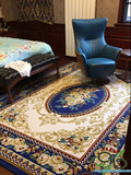 地中海田园蓝色花朵卧室地毯书房客厅地毯商用满铺地毯欧式商用