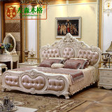 左森木格欧式床公主床 法式双人床实木床1.8米婚床卧室别墅家具