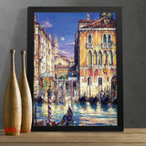 威尼斯水城欧式风景装饰画餐厅走廊壁画艺术卧室客厅挂画油画单幅