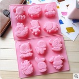 包邮12生肖之鼠牛虎兔龙蛇硅胶模具手工皂母乳皂布丁蛋糕肥皂磨具