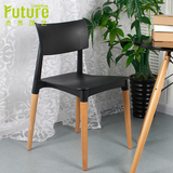 北欧餐椅 设计师椅子简约实木低背椅无扶手白色餐椅 休闲创意椅子